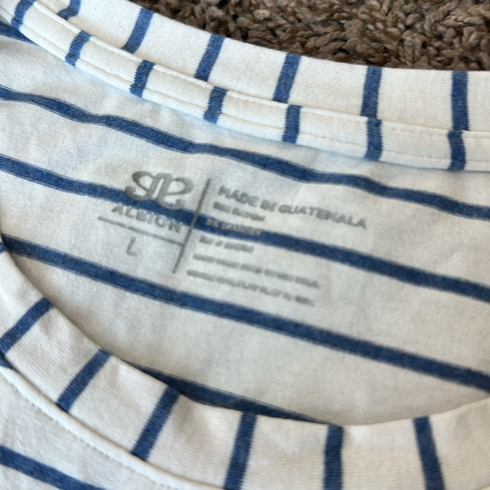 Albion Basic Tee Venice Stripe; Sz Large - Picture 3 of 6